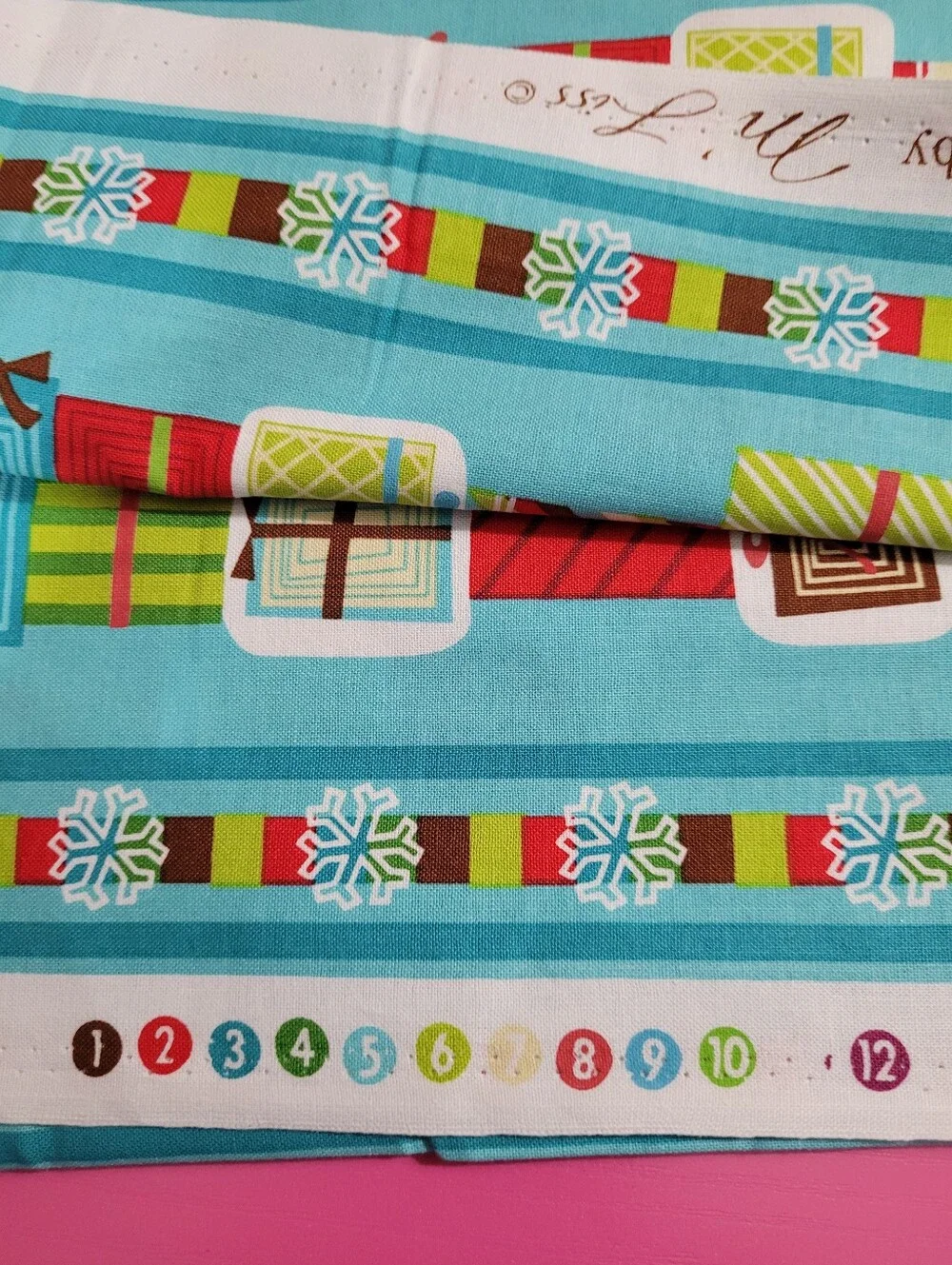 Merry Holiday M'Liss Retro Inspired Gift Theme Sewing Fabric 2+ Yds (1496)